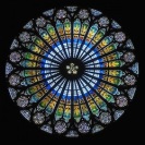 Motif 1 - Propiedad de la CORONVM UNIVERSVM y La Pluma de Quasimodo y Esmerelda Nuestra Dama - Strasbourg Cathedral Sidhartha's Lotus Stain Glass